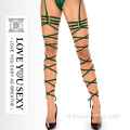 Goede sexy groene lingerie met kousen van hoge kwaliteit